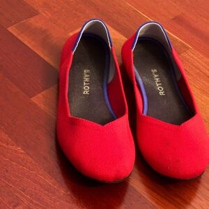 ROTHYS BRIGHT RED Flats w/ New Insoles